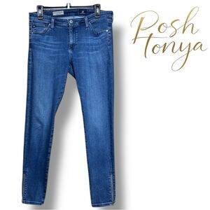 AG Adriano Goldschmied Zip Up Legging Ankle Skinny Jeans Size 31 Ankle Zip
